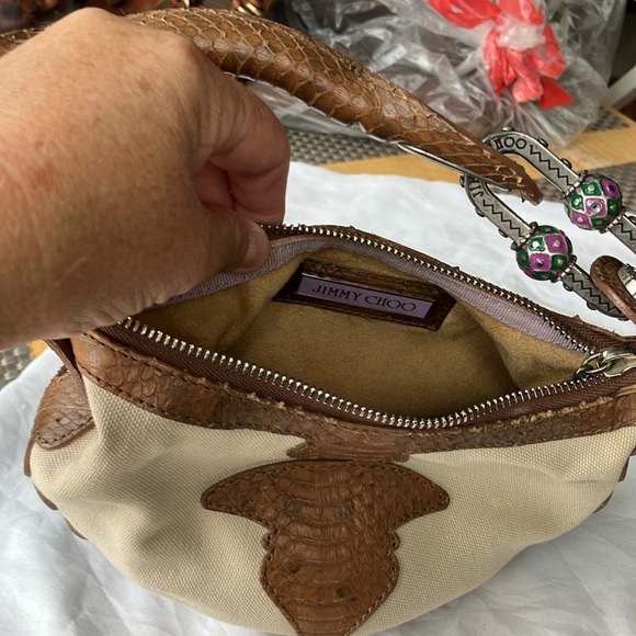 Jimmy Choo mini handbag canvas and leather - Picture 6 of 6